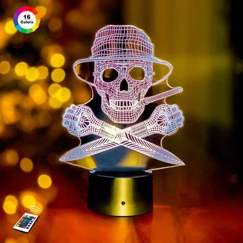Нічник-світильник 3D "Череп 8" 3DTOYSLAMP 25х16 см (osv0001204)