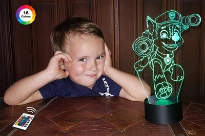 Ночник-светильник 3D "Щенячий патруль" 3DTOYSLAMP 25х16 см 000262449
