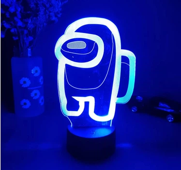 3D ночник-светильник «Амонг Ас » 3DTOYSLAMP 20х10 см (osv0001144)