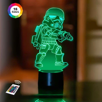 Ночник-светильник 3D "Штурмовик 2" 26х13 см 3DTOYSLAMP (2000002620112)