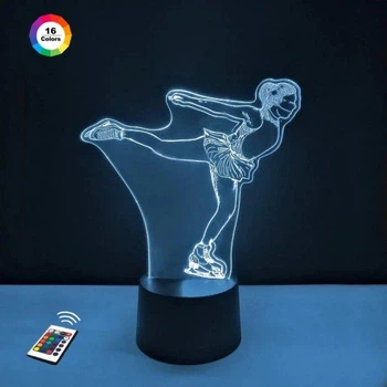 Ночник-светильник 3D "Фигуристка" 26х14 см 3DTOYSLAMP (2000002619369)