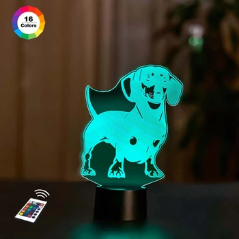 Ночник-светильник 3D "Такса" 26х16 см 3DTOYSLAMP (2000002620402)