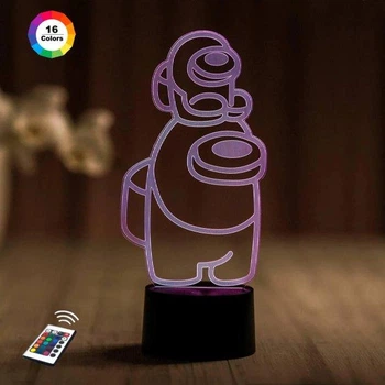 3D ночник-светильник "Амонг Ас 8" 3DTOYSLAMP 26х11 см (osv0001556)