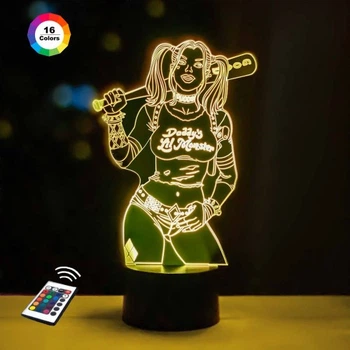 Ночник-светильник 3D "Харли Квин" 3DTOYSLAMP 15х26 см 000262090