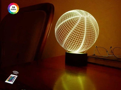 Нічник-світильник 3D "Баскетбольний м'яч" 3DTOYSLAMP 22х17 см (osv0001250)