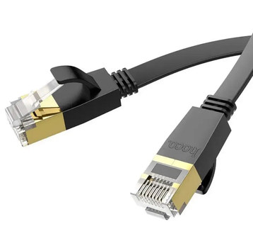 Кабель сетевой для интернета HOCO US07 LAN RJ-45 to RJ-45 General 10 м черный