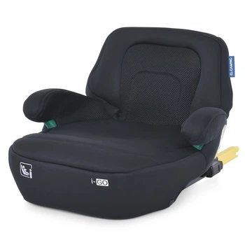Дитяче автокрісло бустер El Camino ME 1112 i-GO Black ISOFIX група 3 вага дитини 22-36 кг з підлокітниками