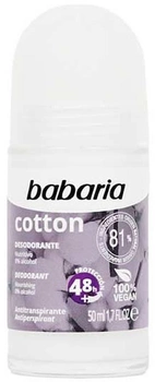 Антиперспірант з екстрактом бавовни Babaria Cotton Roll On 50 мл (8410412280143)