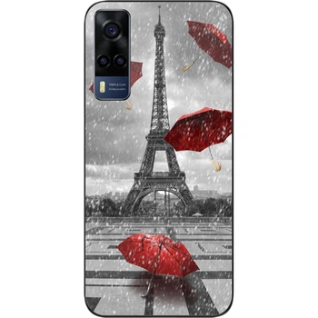 Бампер силиконовый чехол SMTT для Vivo Y53S с картинкой Париж