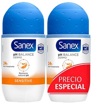 Dezodorant Sanex Ph Balance Dermo Sensitive Roll On Duplo 2 x 50 ml (8718951463417)