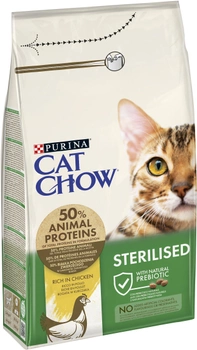 Sucha karma dla dorosłych kotów sterylizowanych Purina Cat Chow Sterilised z kurczakiem 1.5 kg (7613032233396)