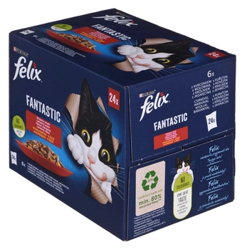 Mokra karma dla kotów Purina Felix Fantastic mix smaków 24 x 85 g (7613039733035)