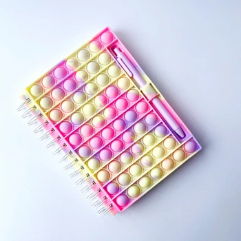 Блокнот Pop It с ручкой розовый