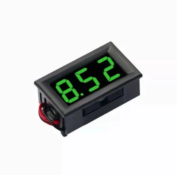Вольтметр цифровой в корпусе Vkstar Dc 0 - 100В с Led индикатором, green