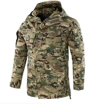 Тактическая куртка Han-Wild M65 с капюшоном размер XXL мультикам Осень-Весна