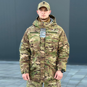 Мужская зимняя Куртка с мембраной Wind Stop мультикам/Парк с подкладкой Omni-Heat 4.5.0. размер L