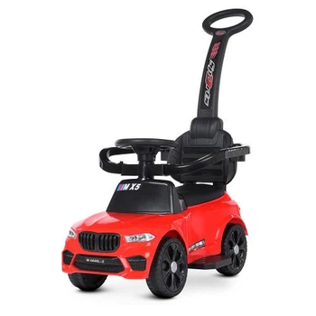 Каталка-толокар Bambi M 4848L-3 «BMW X5» (колеса: Ø6.3"/пластик, батьк. ручка, страхувальний бампер, сидіння: екошкіра, музика, до 23 кг)