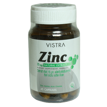 Капсулы с Минеральным натуральным Цинком 15 мг 45 шт Vistra (8858761901089)
