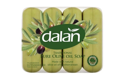 Натуральное мыло с оливковым маслом Dalan Traditional Pure Olive Oil Soap 70 г × 4 шт