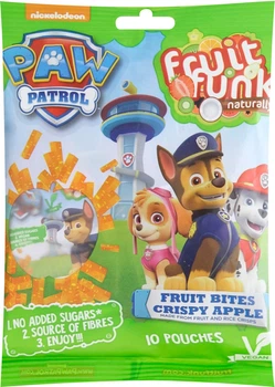 Фруктові снеки Fruitfunk Paw Patrol яблучні смужки з хрустким рисом 100 г (8719189354454)