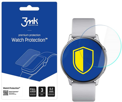Захисна плівка 3MK Watch Protection для екрану смарт-годинників Samsung Galaxy Watch Active 3 шт. (5903108078139)