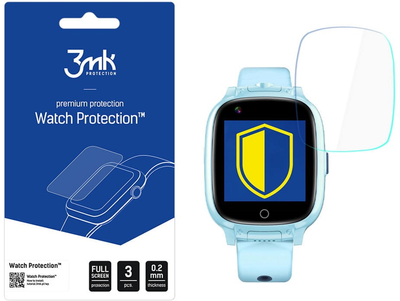 Захисна плівка 3MK Watch Protection для екрану смарт-годинників Garett Kids Twin 4G 3 шт. (5903108487436)
