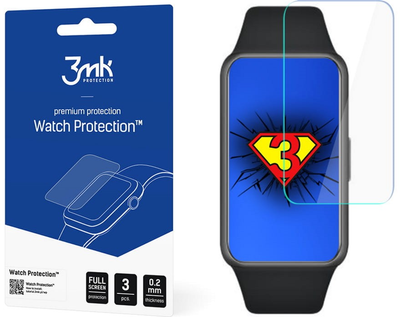 Folia ochronna 3MK Watch Protection na ekran smartwatcha Huawei Band 6 3 szt. (5903108388313)