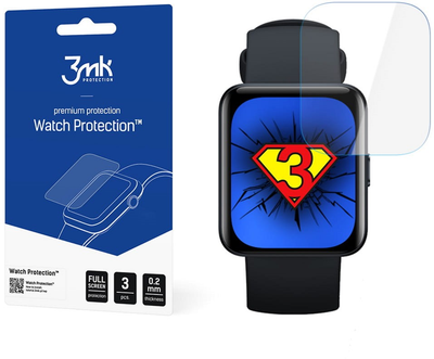 Захисна плівка 3MK Watch Protection для екрану смарт-годинників Redmi Watch 2 Lite 3 шт. (5903108452458)