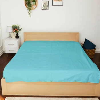 Простынь без резинки Бязь Light Blue 200*220 см Голубой