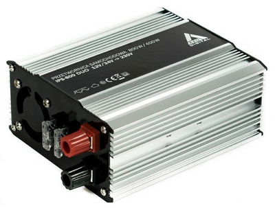 Falownik samochodowy AZO Digital IPS-800 DUO 400/800W ze zmodyfikowaną falą sinusoidalną 12/24-230V DC-AC (5903332566655)