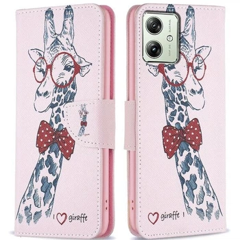 Чохол-книжка Deexe Color Wallet для Motorola Moto G54 / G54 Power - Giraffe