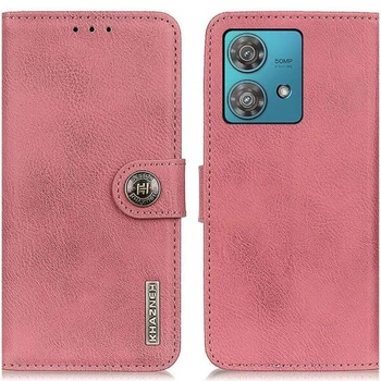 Чехол-книжка с застежкой KHAZNEH Wallet Cover для Motorola Edge 40 Neo - Pink