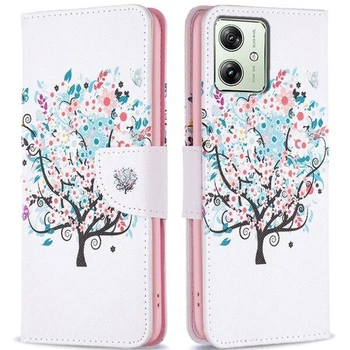 Чохол-книжка Deexe Color Wallet для Motorola Moto G54 / G54 Power - Flower Tree