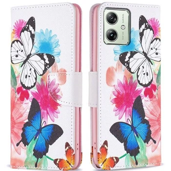 Чохол-книжка Deexe Color Wallet для Motorola Moto G54 / G54 Power - Two Butterflies