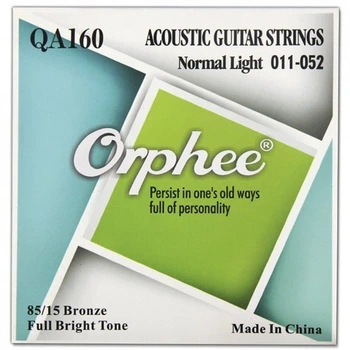 Струны для акустической гитары Orphee QA160 85/15 Bronze Normal Light 11-52