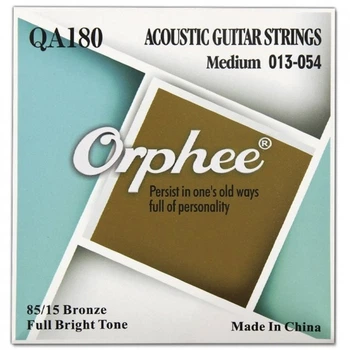 Струни для акустичної гітари Orphee QA180 85/15 Bronze Medium 13-54