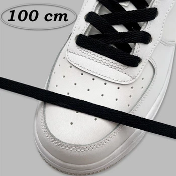 Шнурівки для взуття плоскі з наконечником 2 штуки 100 см Rope Black