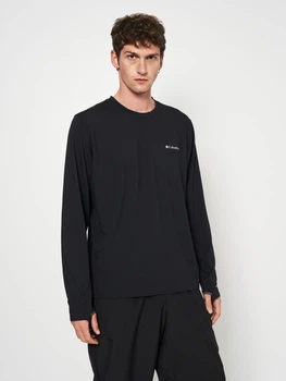 Спортивная кофта мужская Columbia Tech Trail Long Sleeve Crew Ii 1907001-010 L Черная (0193855445499_0990039350613)