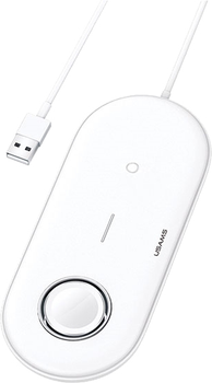Індуктивний зарядний пристрій Usams 2 в 1 для Apple Watch/Iphone White (6958444986081)