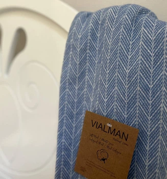 Плед Vialman Seul 10 C/04 Хлопок Голубой Полуторный 150х200 см (8435338003089)