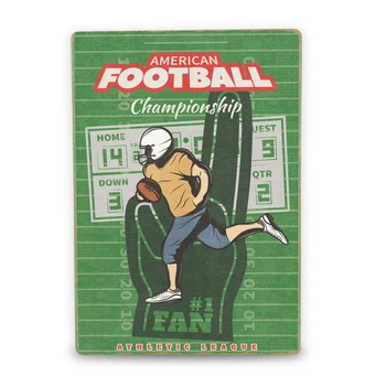 Дерев'яний постер American football А2