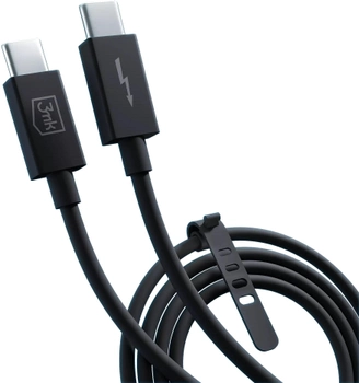 Кабель 3MK Hyper Thunderbolt Cable USB Type-C - USB Type-C 1 м Black (5903108515139)