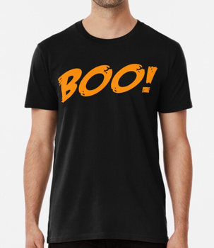 Мужская футболка Stedman с принтом BOO! Хэллоуин Черный XL