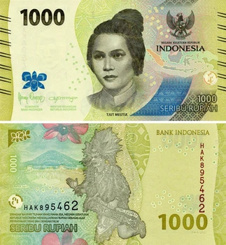 Банкнота Индонезия 1000 рупий 2022 UNC (PW162)