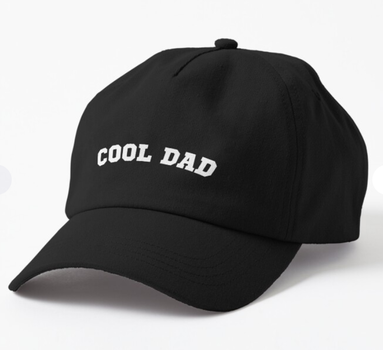 Кепка Унисекс Malfini с принтом Cool Dad для папы Черный