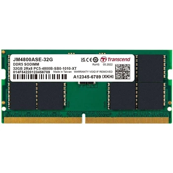 Оперативна пам'ять Transcend SODIMM DDR5-4800 32768 MB PC5-38400