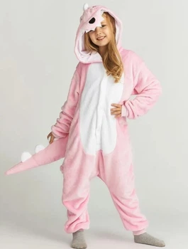 Пижама кигуруми Kigurumi Динозавр Крокодил для девочек Розовый на рост 175-182 см (202141)
