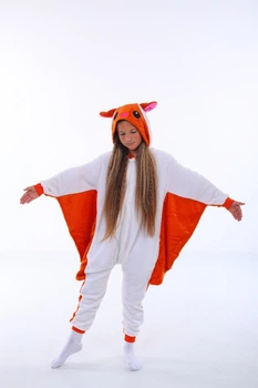 Піжама кігурумі Kigurumi Білка летяга для дівчаток Коричневий на зріст 110-120 см (205141)