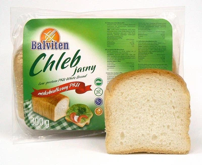 Хліб без глютену білий низькобілковий PKU Balviten 300 г