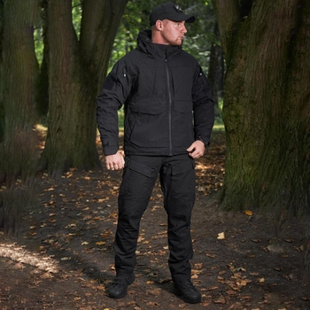 Зимняя мужская Куртка Call Dragon с Капюшоном и подкладкой Omni-Heat рип-стоп черная размер 3XL